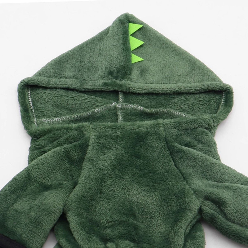 Funny Dinosaur Cosplay Hoodie For Pets Warm Winter Costume For Small And Medium Dogs And Cats 4
