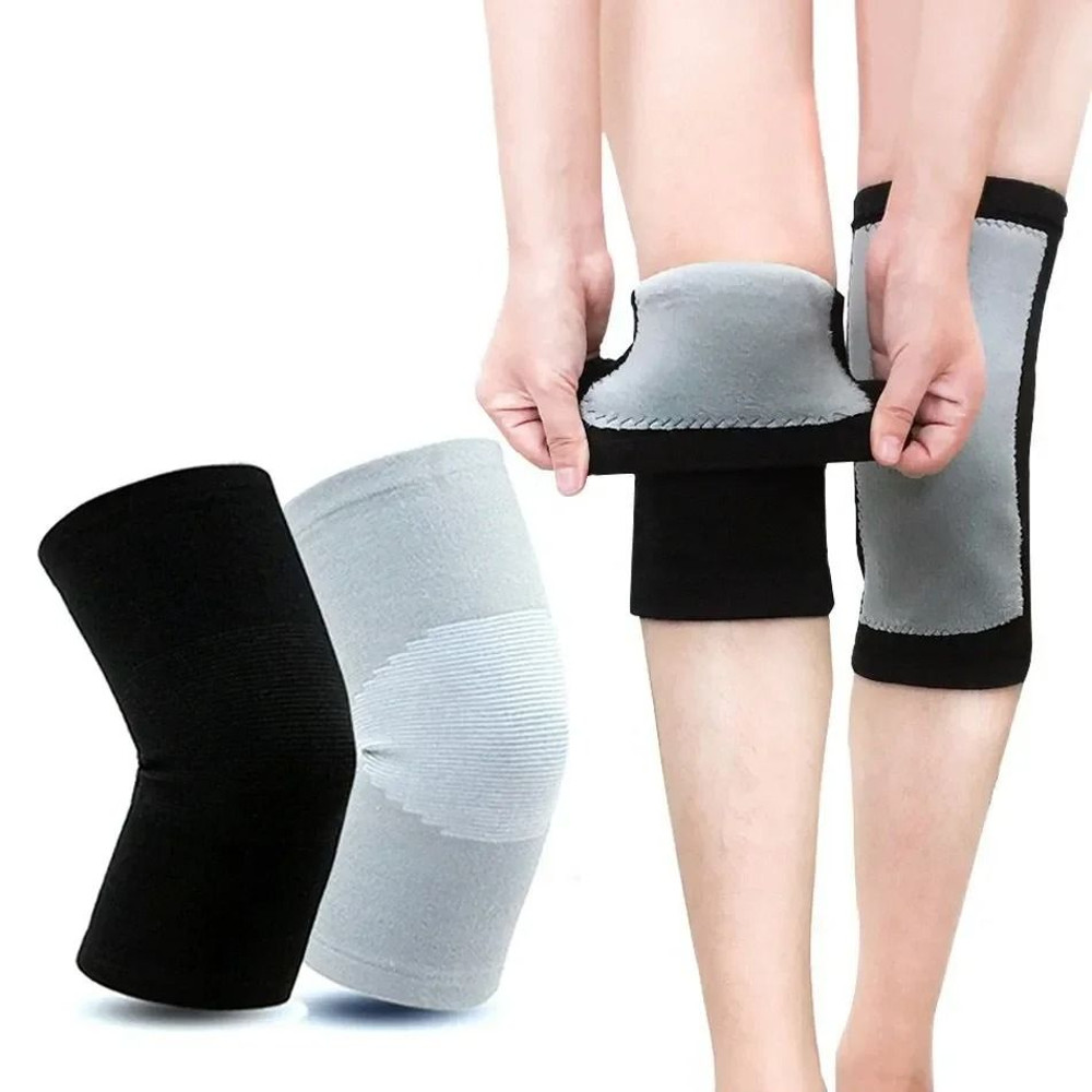 Winter Warm Bamboo Charcoal Knee Pads Support Brace For Men And Women 0