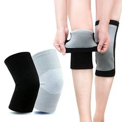 winter warm bamboo charcoal knee pads support brace for men and women