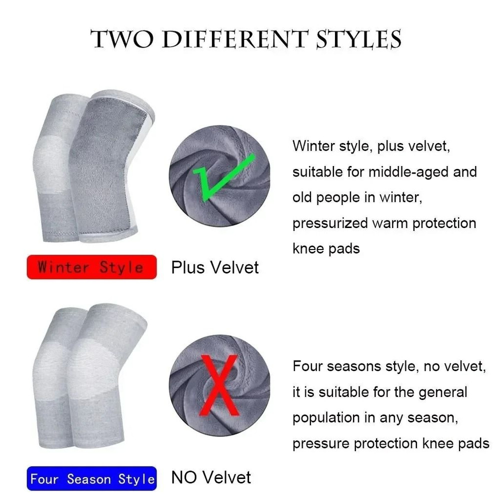 Winter Warm Bamboo Charcoal Knee Pads Support Brace For Men And Women 3