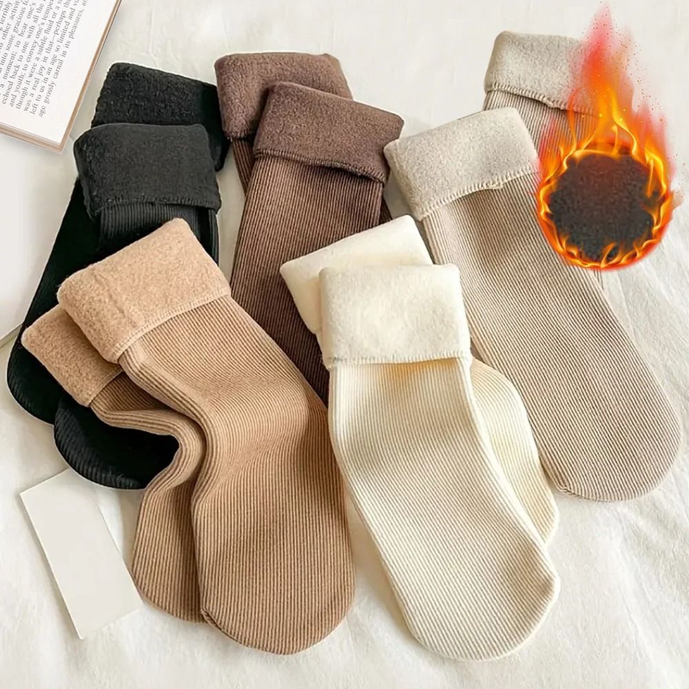 Winter Warm Thick Thermal Socks Five Pair Set Unisex Snow Socks 3