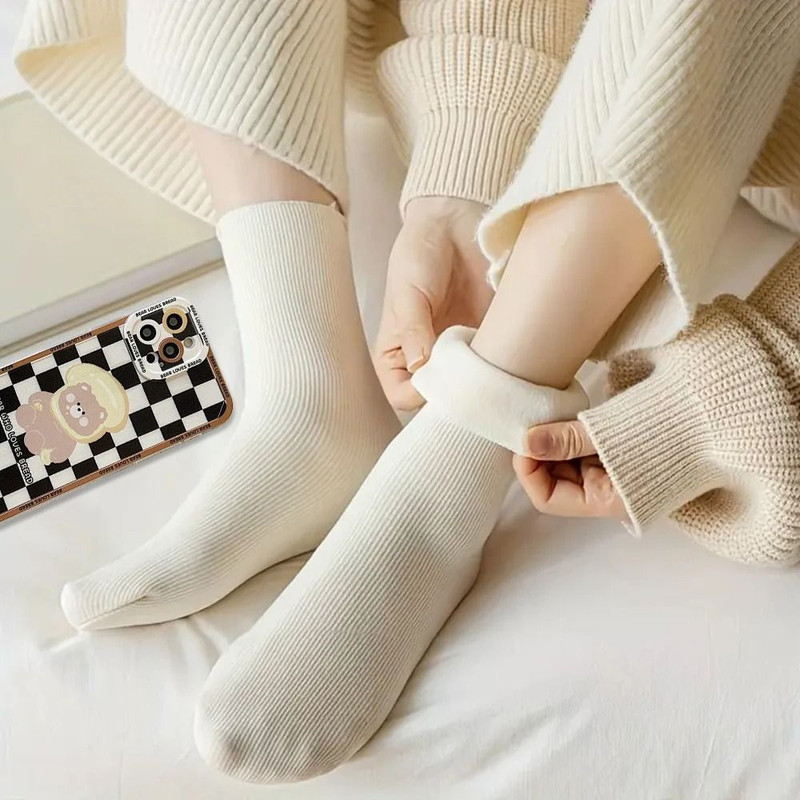 Winter Warm Thick Thermal Socks Five Pair Set Unisex Snow Socks 5