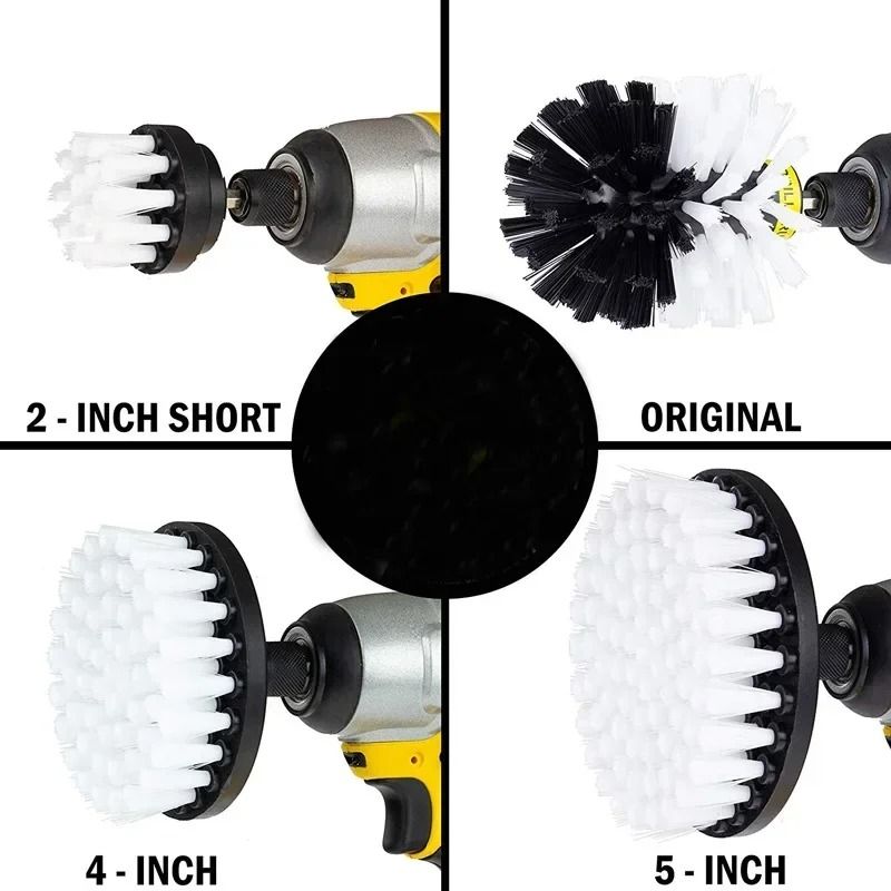 Adjustable Brush Attachment Set For Power Scrubber And Car Polisher Cleaning Kit 1
