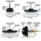Adjustable Brush Attachment Set For Power Scrubber And Car Polisher Cleaning Kit 5