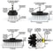 Adjustable Brush Attachment Set For Power Scrubber And Car Polisher Cleaning Kit 5