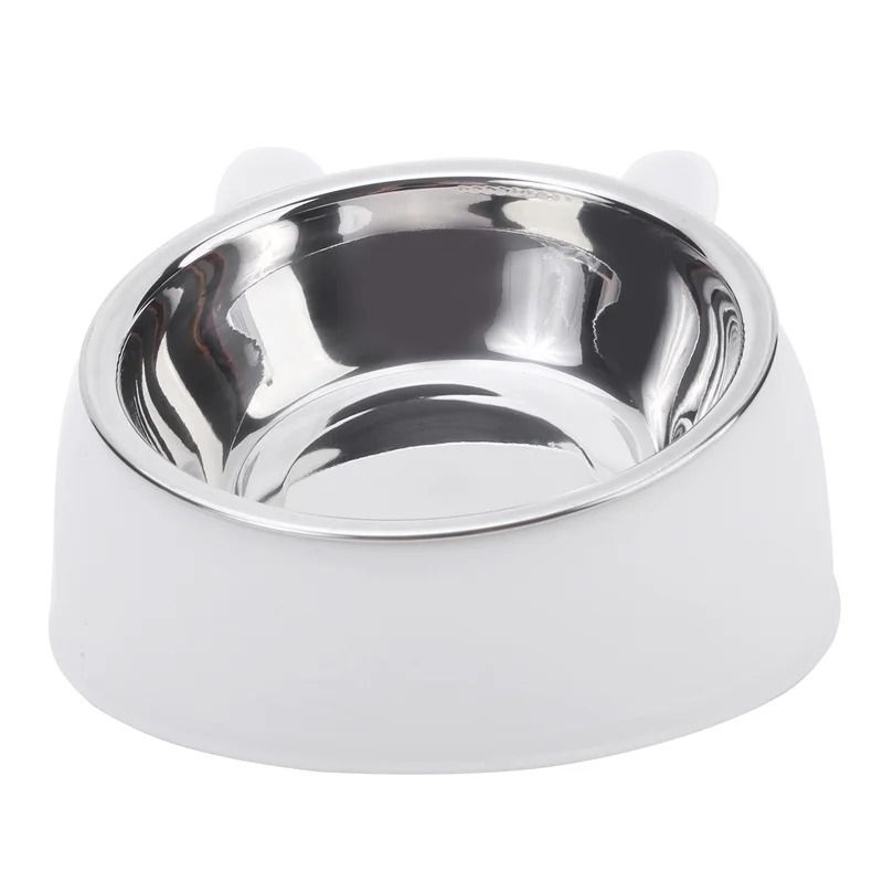Inclined Stainless Steel Pet Food And Water Bowl For Cats And Small Dogs 2