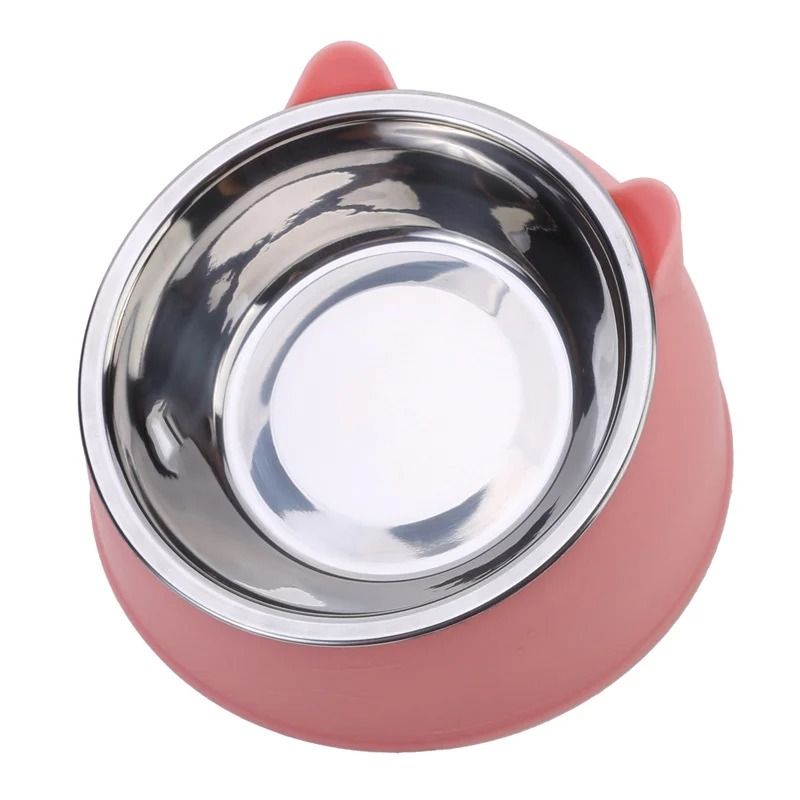 Inclined Stainless Steel Pet Food And Water Bowl For Cats And Small Dogs 5