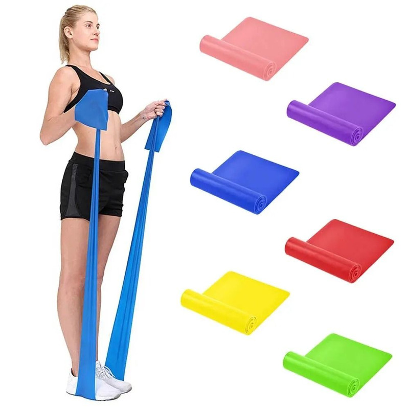 Resistance Bands For Workout Exercise Stretch Training Pilates Home Gym 0