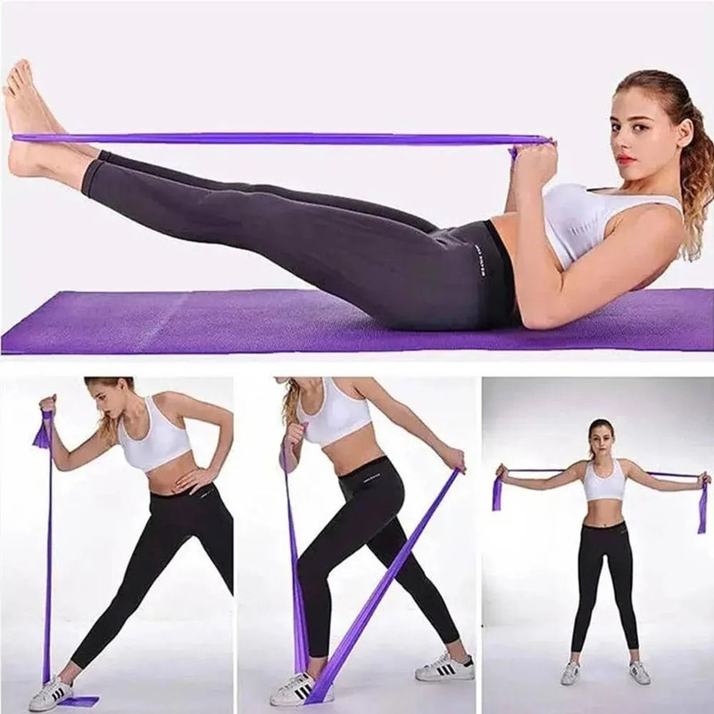 Resistance Bands For Workout Exercise Stretch Training Pilates Home Gym 4