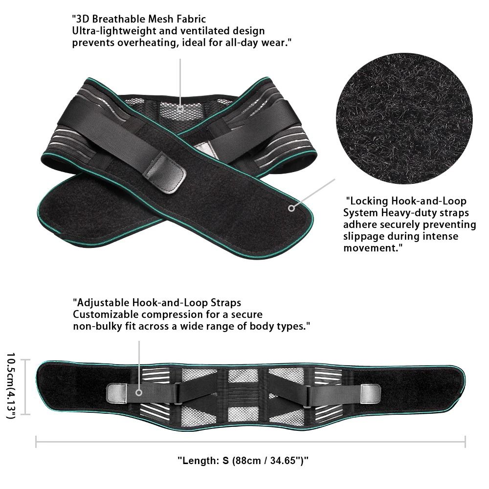 Adjustable Lumbar Support Belt For Lower Back Pain Relief 2