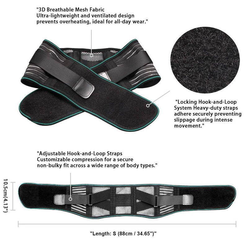 Adjustable Lumbar Support Belt For Lower Back Pain Relief 2