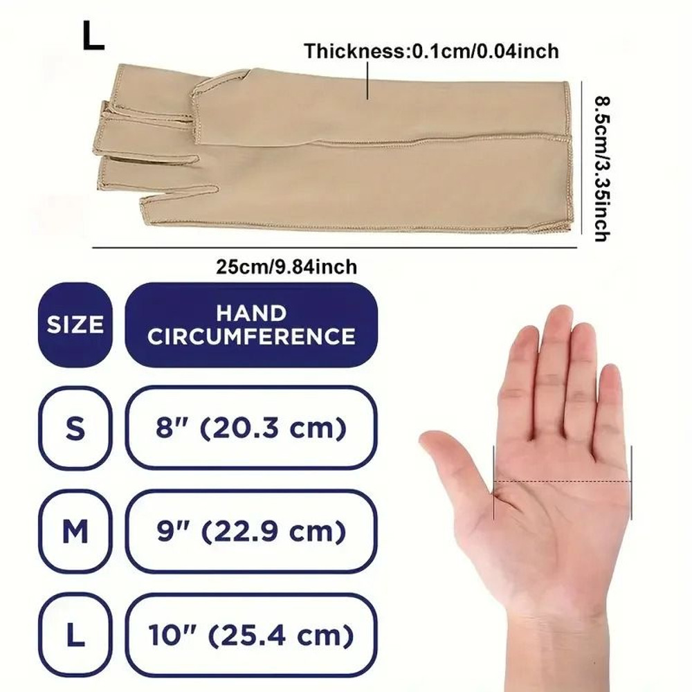 Arthritis Relief Fingerless Compression Gloves 1