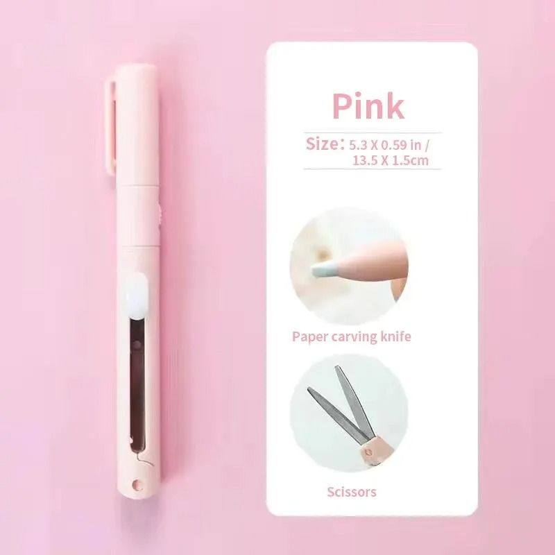 Mini Portable Pen Shape Scissors And Paper Cutter Tool 9