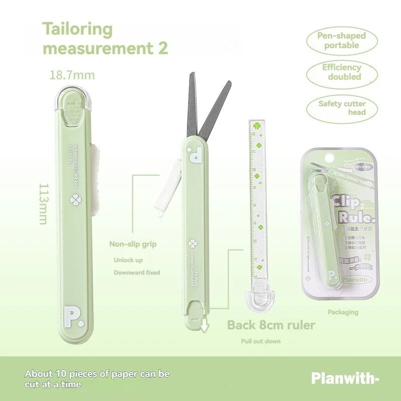 Mini Portable Pen Shape Scissors And Paper Cutter Tool 14