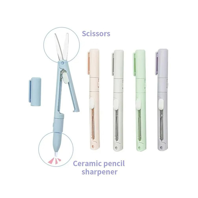 Mini Portable Pen Shape Scissors And Paper Cutter Tool 1