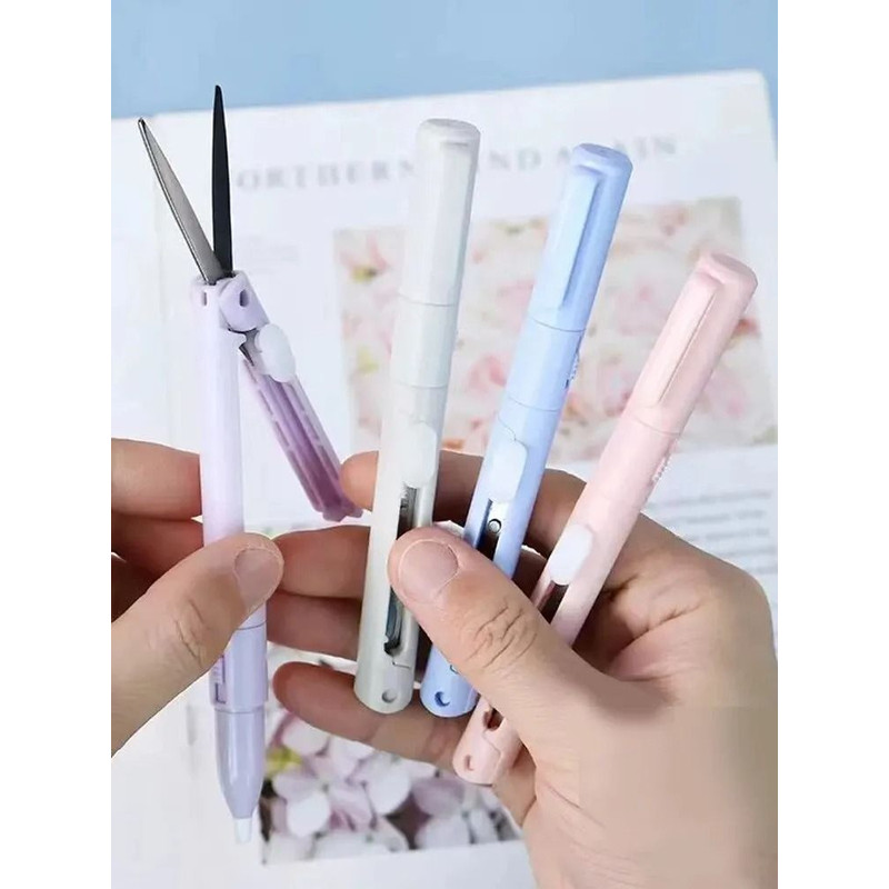 Mini Portable Pen Shape Scissors And Paper Cutter Tool 5