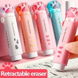 retractable cat eraser cute stationery for school and office