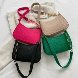 retro small square shoulder and handheld bag for women