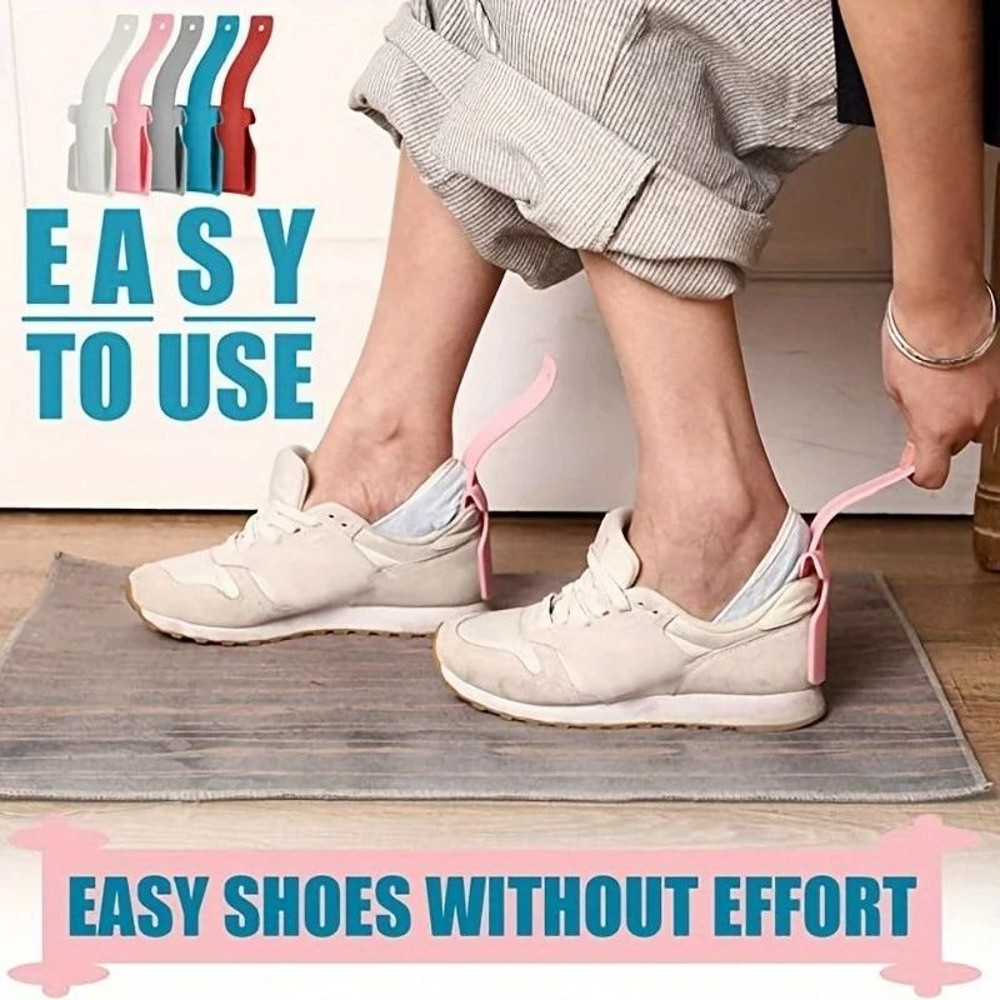 Shoe Aid Helper Two Piece Set Plastic Shoehorns For Easy On Off 5