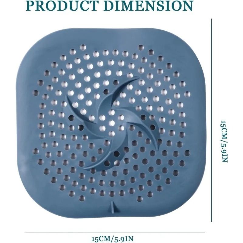 Silicone Drain Hair Catcher Drain Cover For Tub Shower And Kitchen 1
