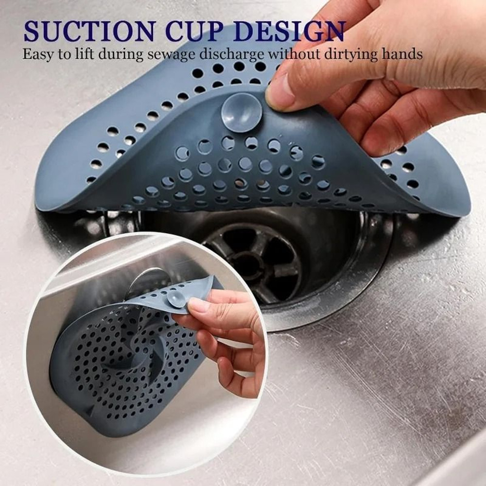 Silicone Drain Hair Catcher Drain Cover For Tub Shower And Kitchen 4