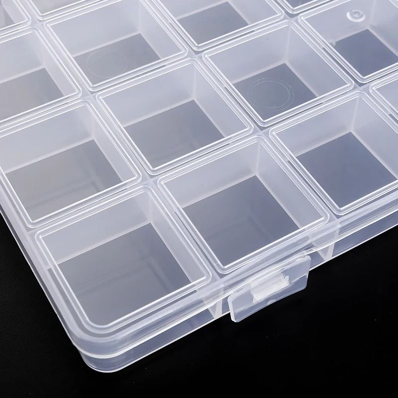 Clear Plastic Organizer Box For Jewelry Earrings And Beads 0