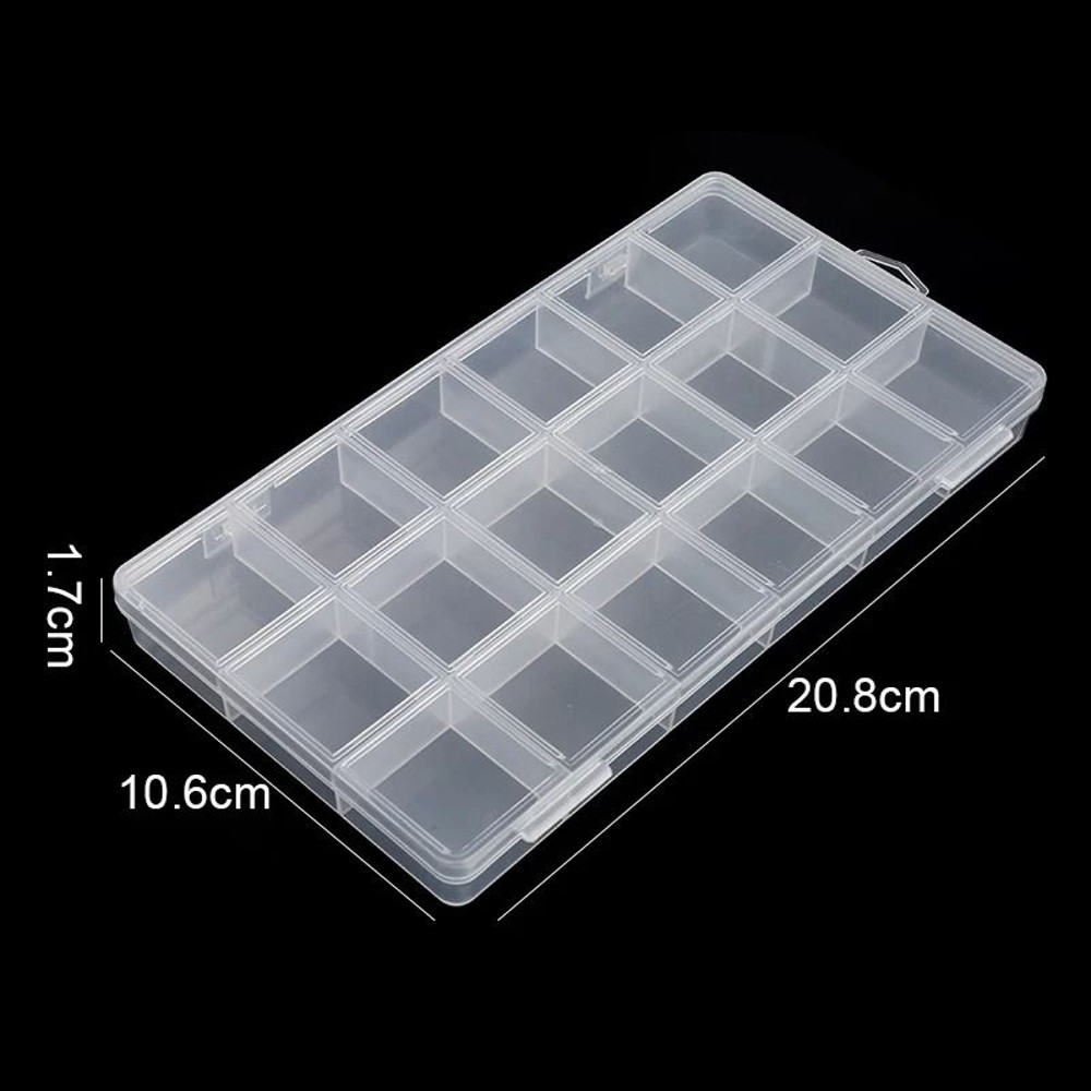 Clear Plastic Organizer Box For Jewelry Earrings And Beads 9