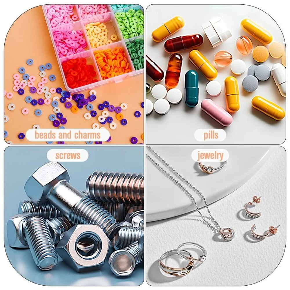 Clear Plastic Organizer Box For Jewelry Earrings And Beads 5