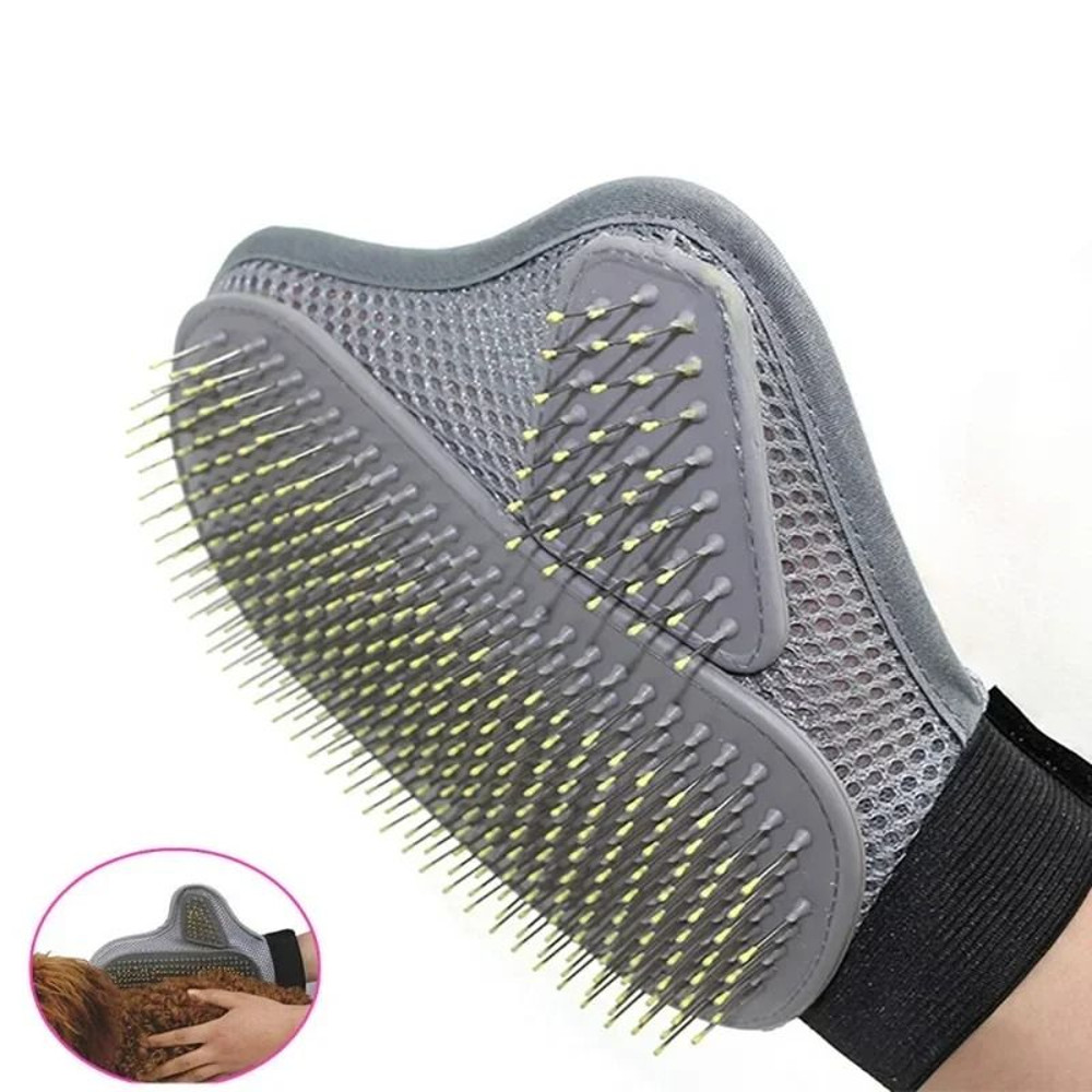 Pet Grooming Glove Hair Removal Brush For Cats And Dogs 0