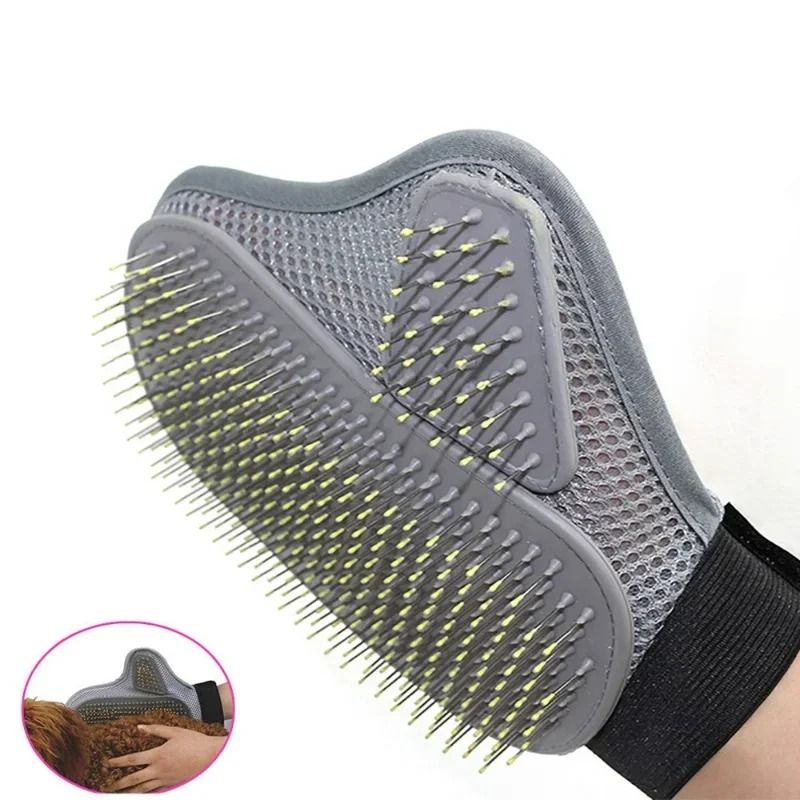 Pet Grooming Glove Hair Removal Brush For Cats And Dogs 0