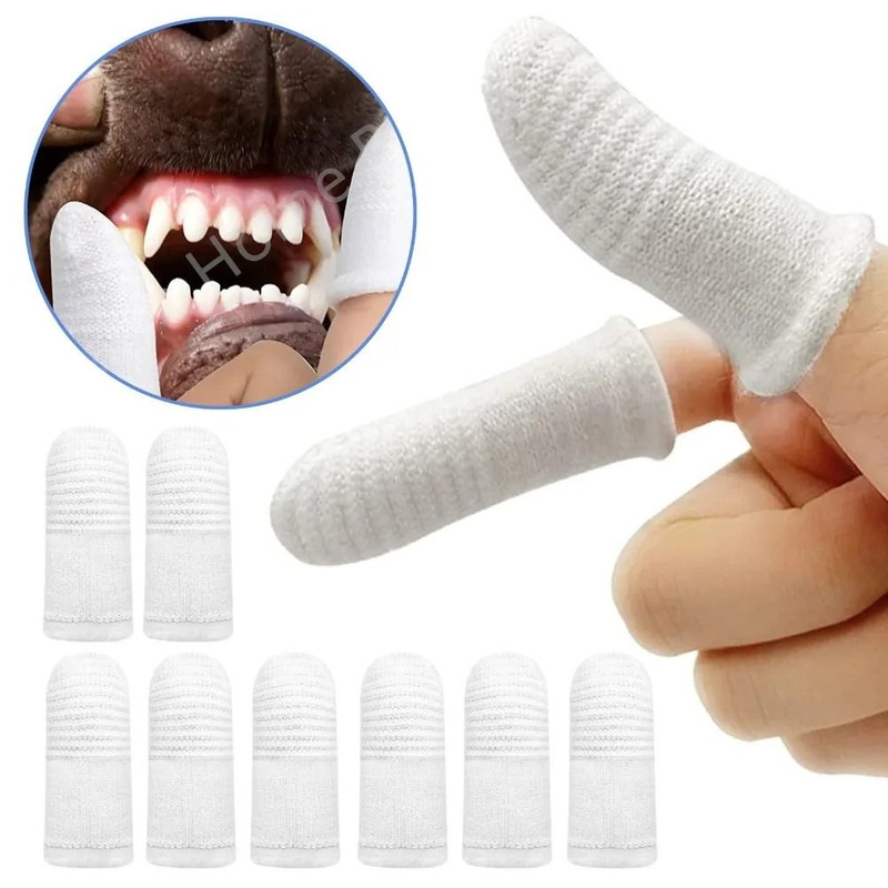 Pet Two Finger Toothbrush For Cats And Dogs Oral Care 0