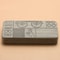 Geometric Pattern Glasses Case Portable Square Eyewear Holder With Embossed Design 4