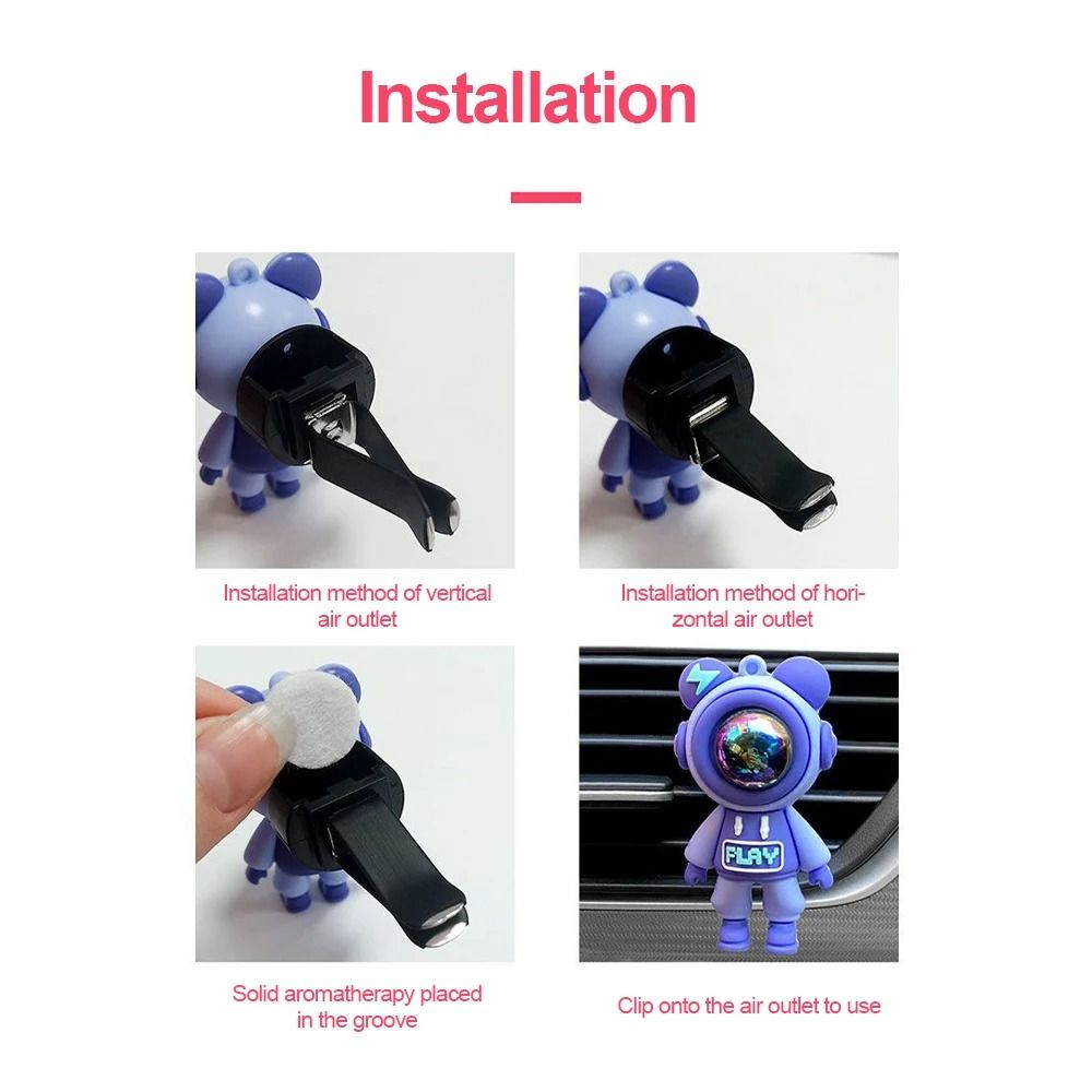 Cartoon Astronaut Air Freshener Clip For Car Air Vents 4