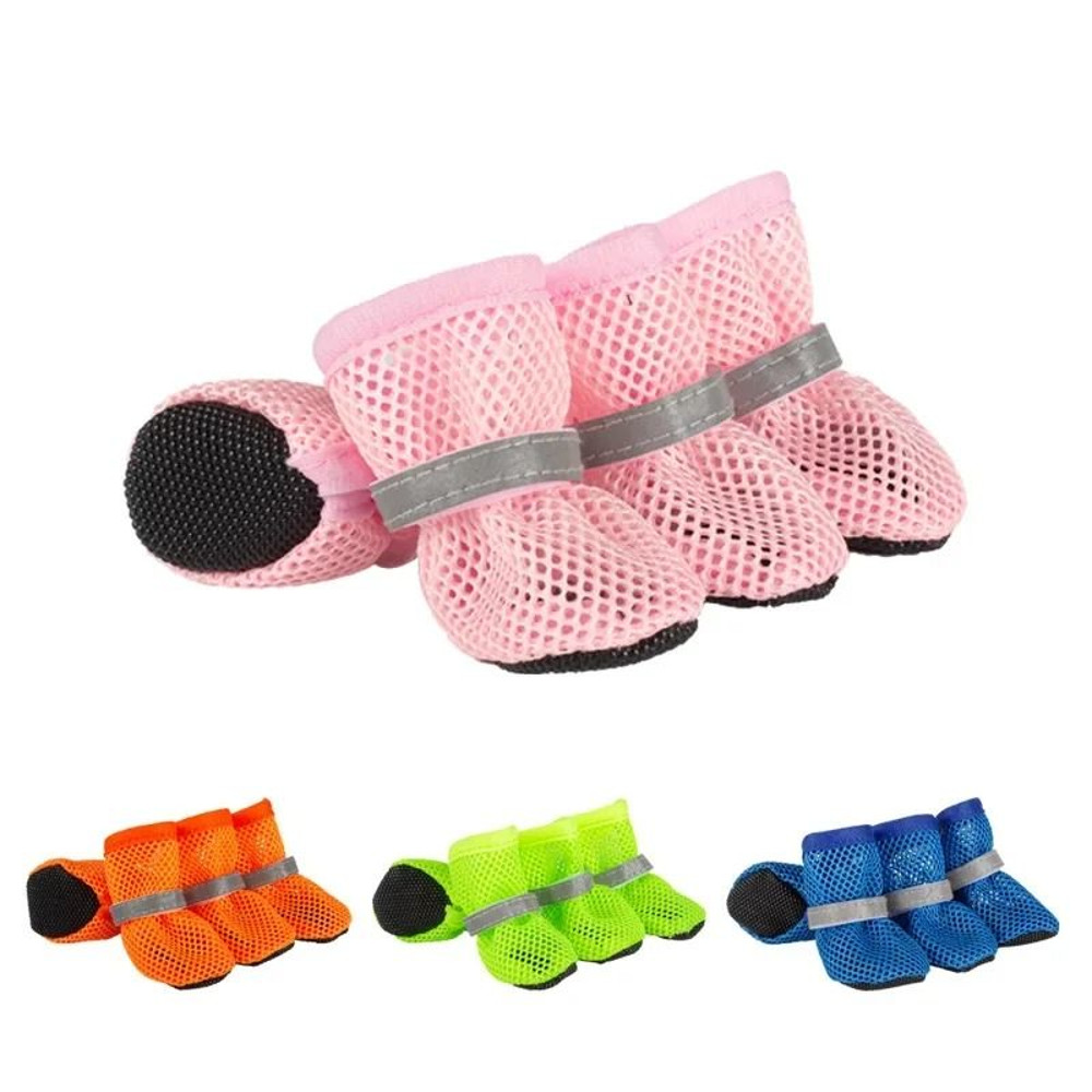 Four Piece Non Slip Breathable Dog Shoes For Small And Medium Pets 3