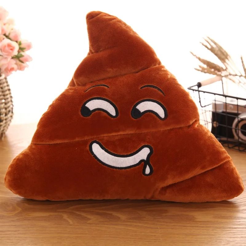 Cartoon Poop Plush Cushion Funny Expression Cushion 2