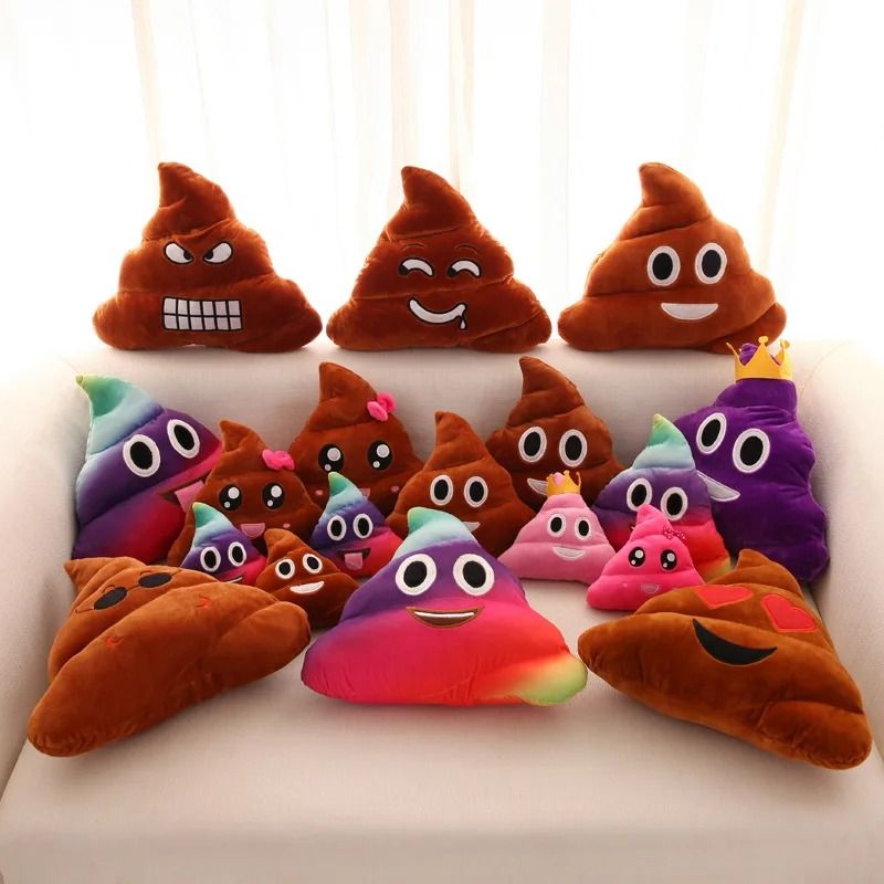 Cartoon Poop Plush Cushion Funny Expression Cushion 3
