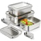 Leakproof Stainless Steel Bento Box With Lockable Clips 0