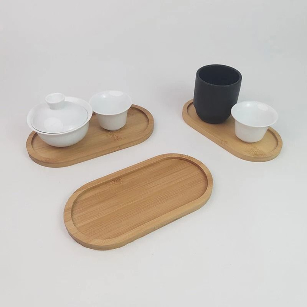 Solid Wood Food Tray For Snacks And Tea 1