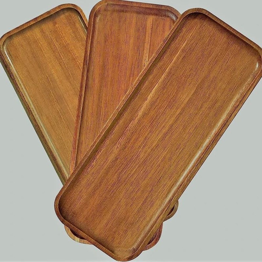 Solid Wood Food Tray For Snacks And Tea 4