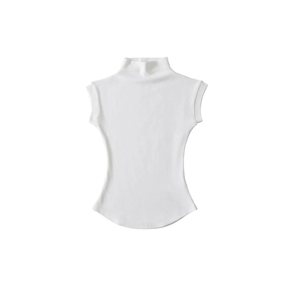 Sleeveless Turtleneck Slim Fit Womens Top 5