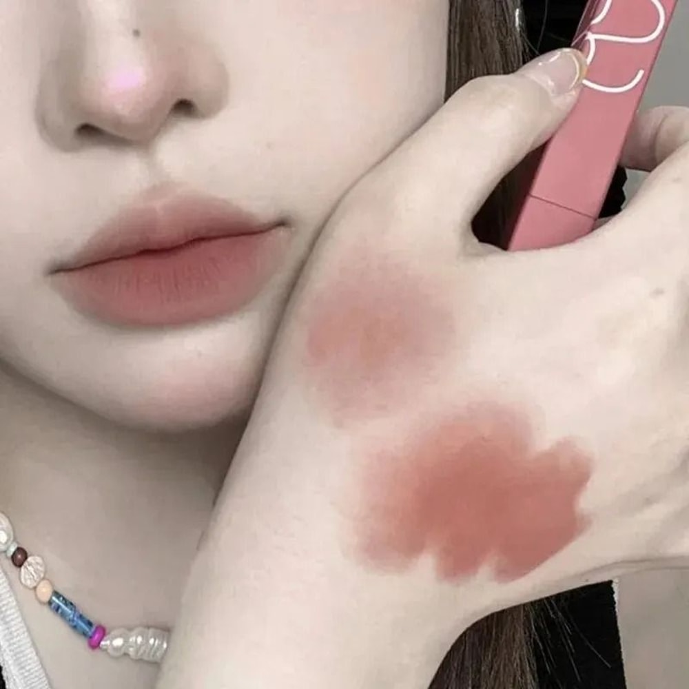 Thin Tube Matte Lipstick Waterproof Long Lasting Lip And Cheek Color 8