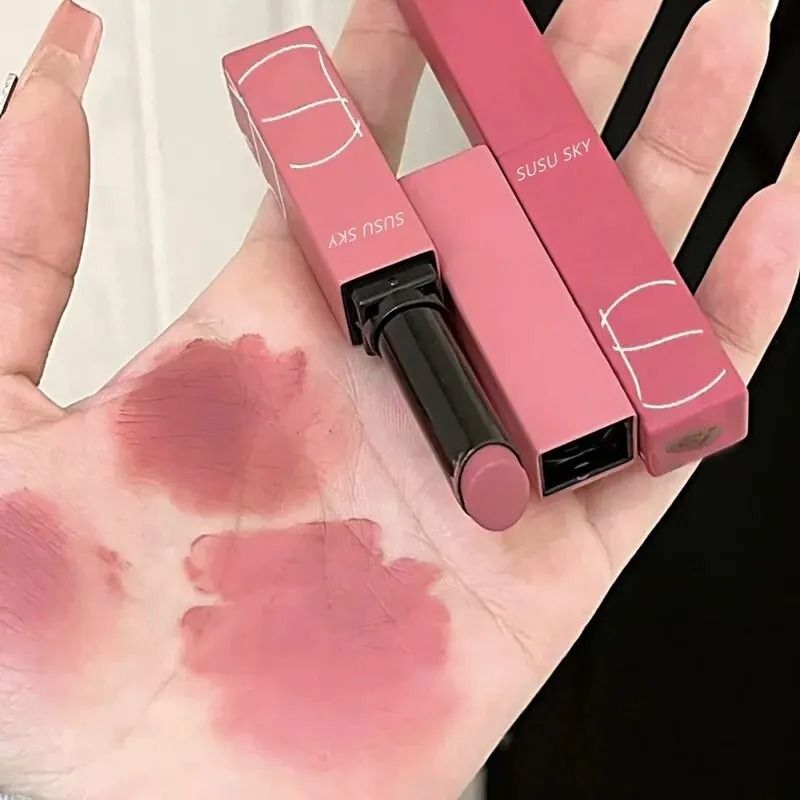 Thin Tube Matte Lipstick Waterproof Long Lasting Lip And Cheek Color 4