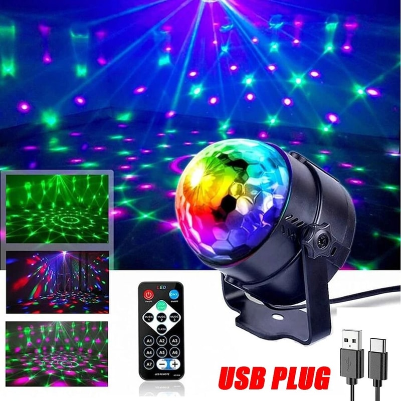 LED Disco Ball Stage Light For Parties And Car Decor 8