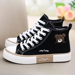 womens canvas high top sneakers breathable casual shoes