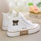 Womens Canvas High Top Sneakers Breathable Casual Shoes 5