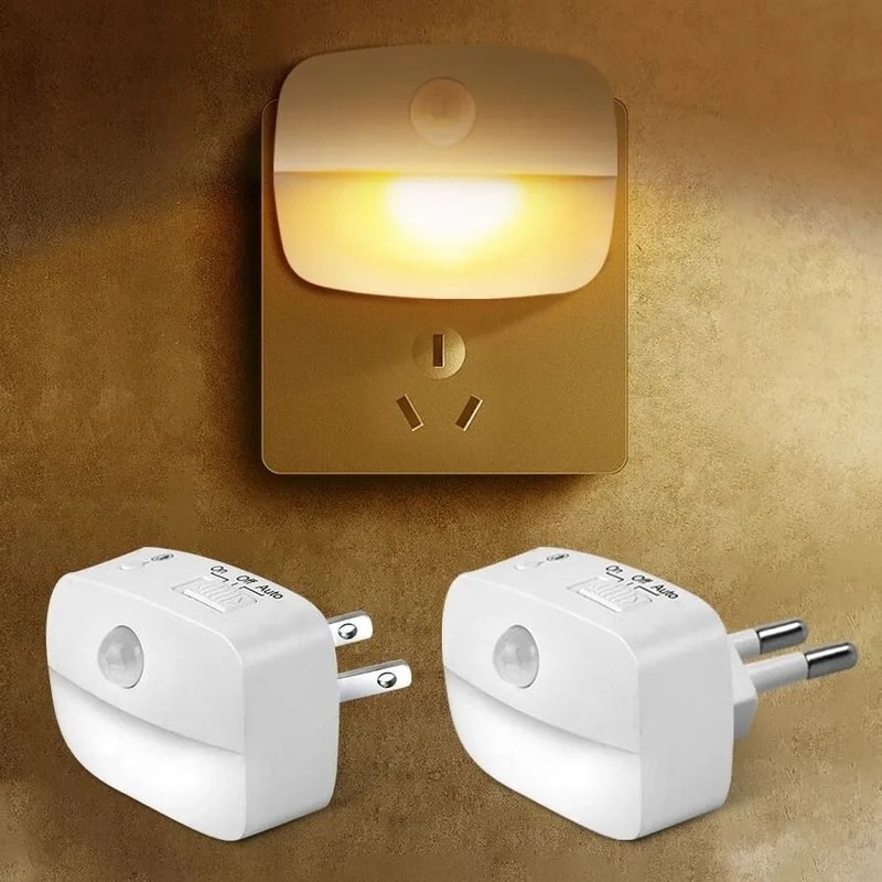LED Motion Sensor Plug In Night Light For Bedroom And Hallway 0