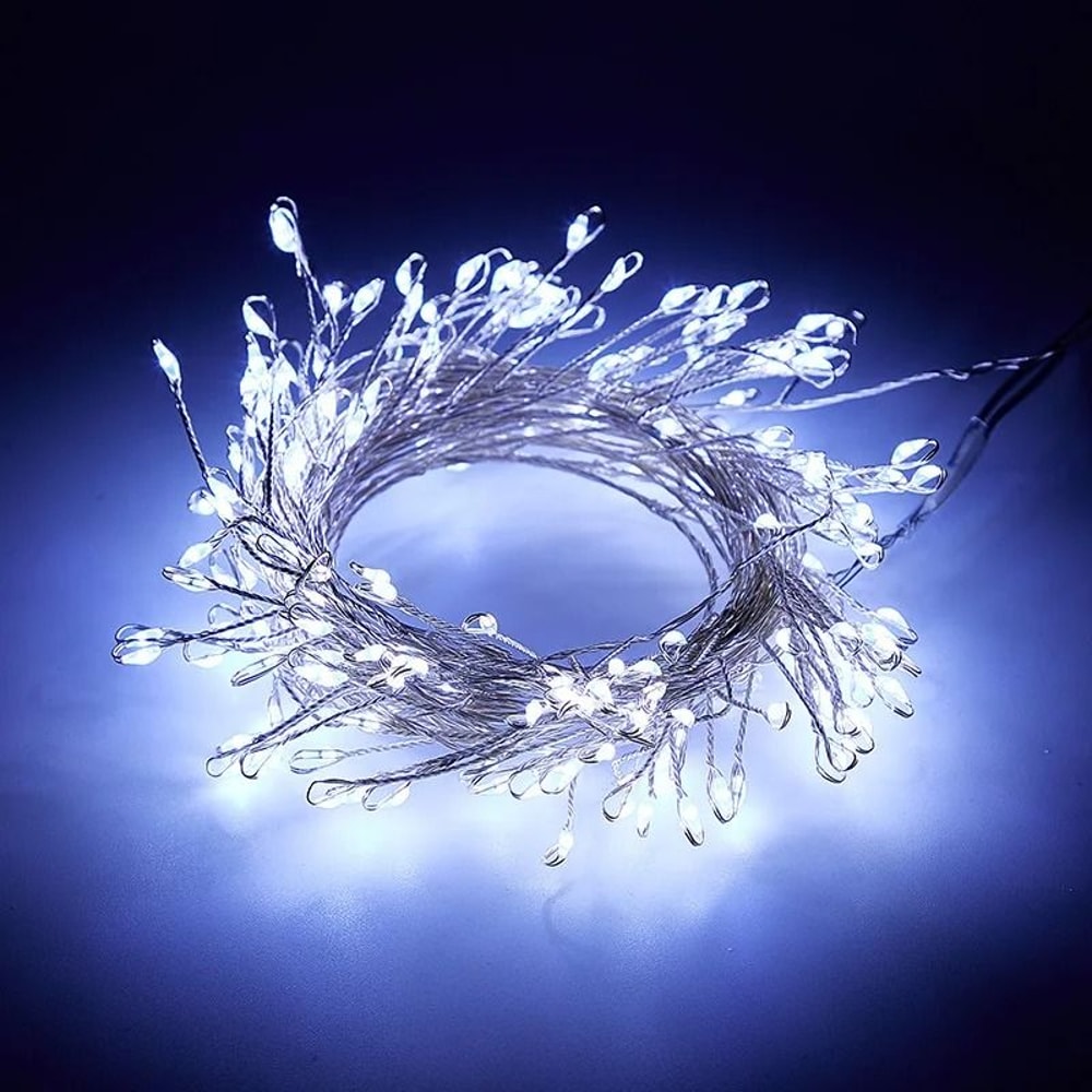 USB Powered LED Firecracker String Lights With Remote Control For Home And Events 7