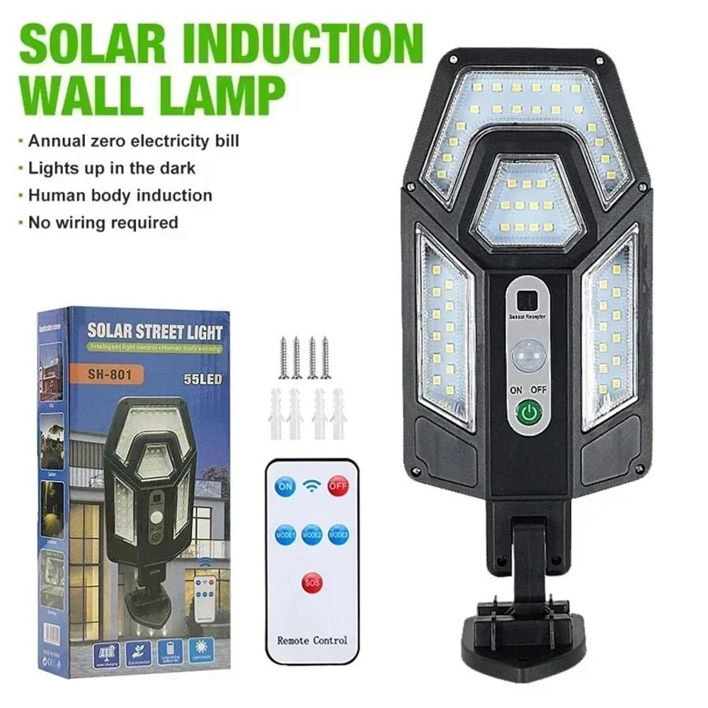Solar Powered Outdoor Wall Light With Motion Sensor For Garden And Garage 13