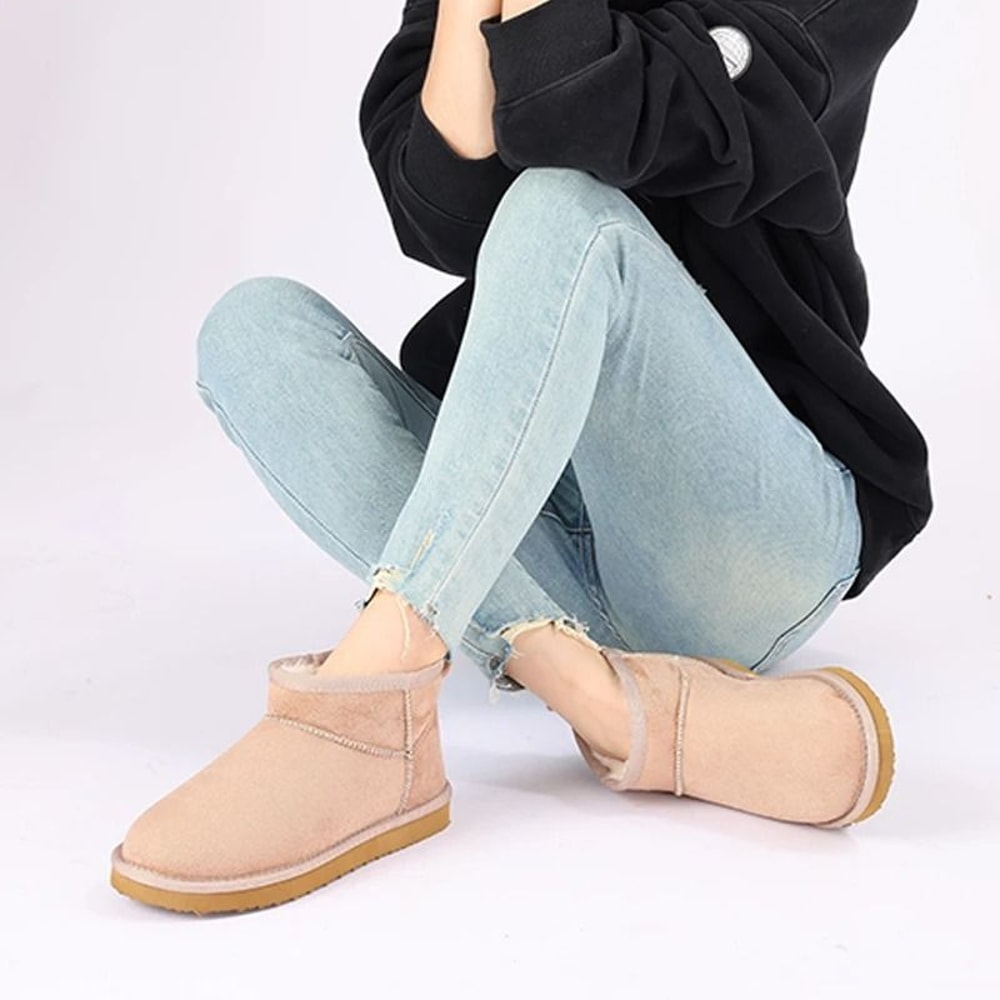 Cozy Plush Short Ankle Winter Snow Boots For Women Warm Waterproof Fashion 4