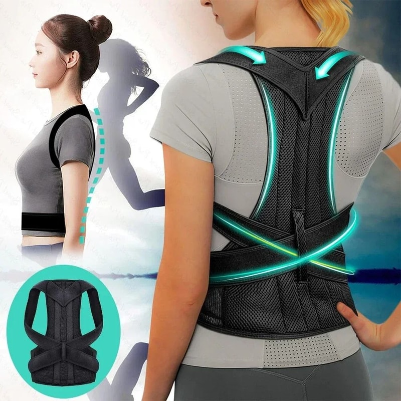 Adjustable Breathable Posture Corrector For Back And Shoulder Support 0